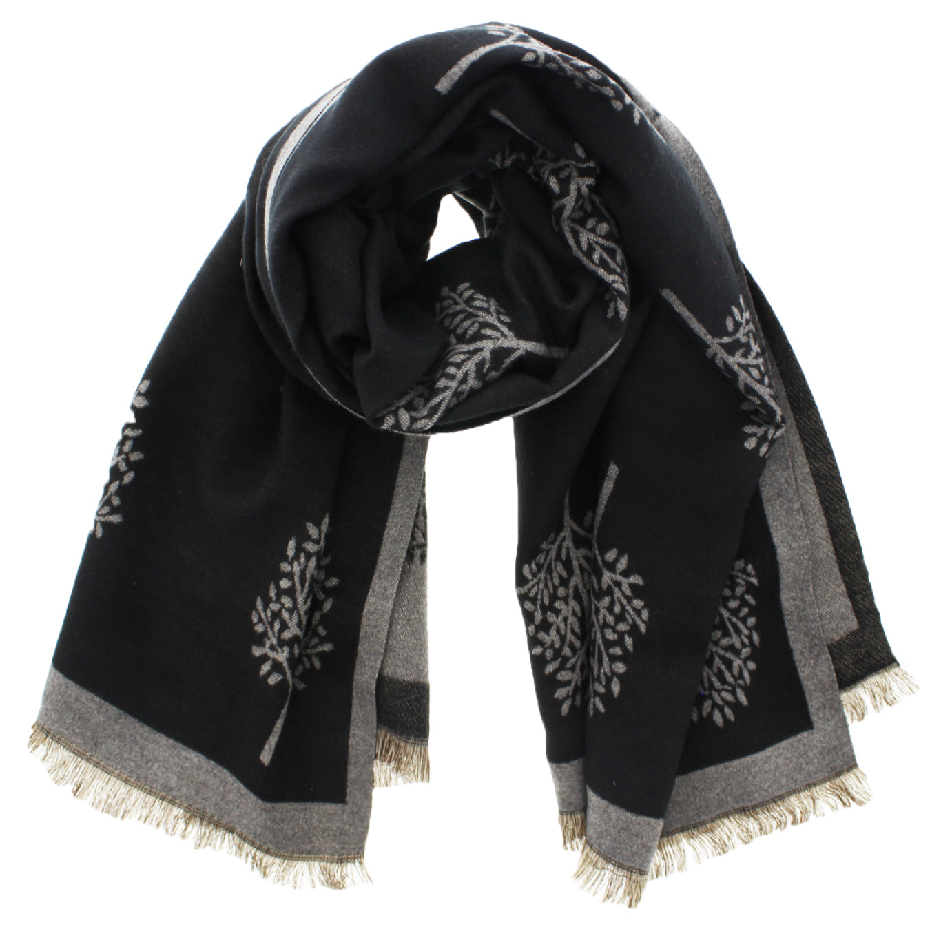Reversible Tree of Life Printed Pashmina