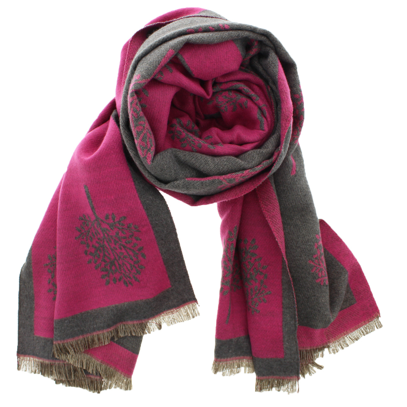 Reversible Tree of Life Printed Pashmina