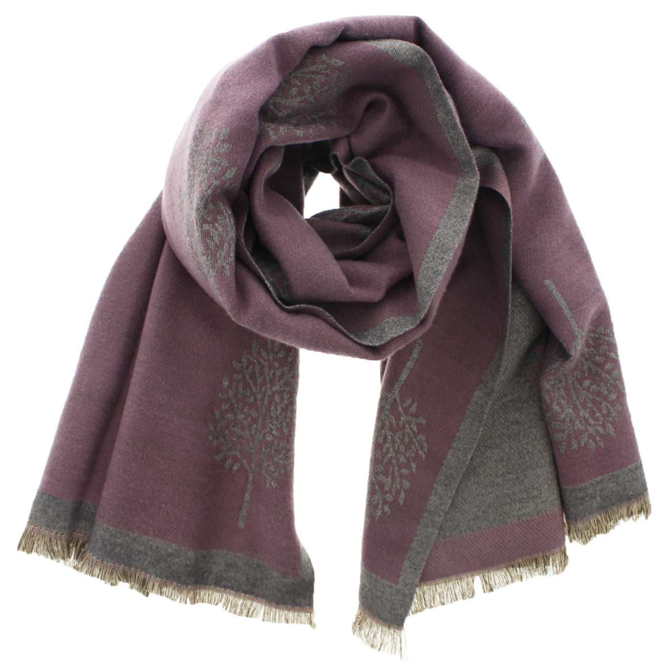 Reversible Tree of Life Printed Pashmina