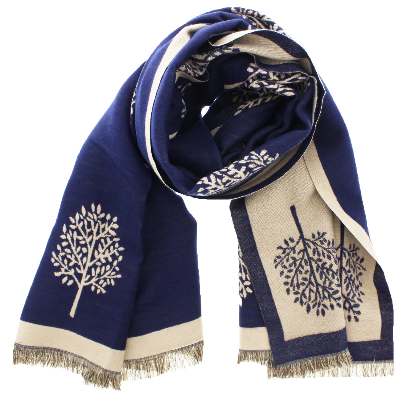 Reversible Tree of Life Printed Pashmina