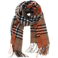 Alternative Bright Checkered Winter PU Scarves