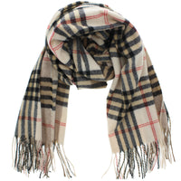 Alternative Bright Checkered Winter PU Scarves