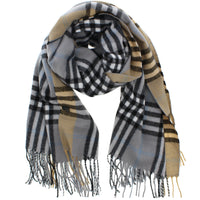 Alternative Bright Checkered Winter PU Scarves
