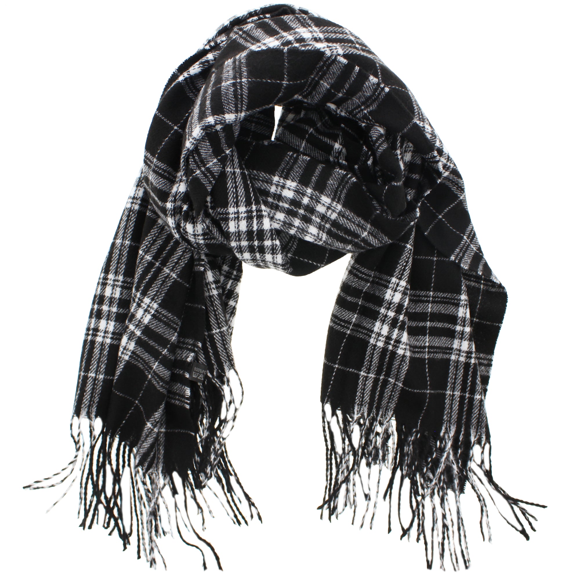 PU Alternative Checkered Winter Scarves