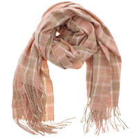 PU Alternative Checkered Winter Scarves