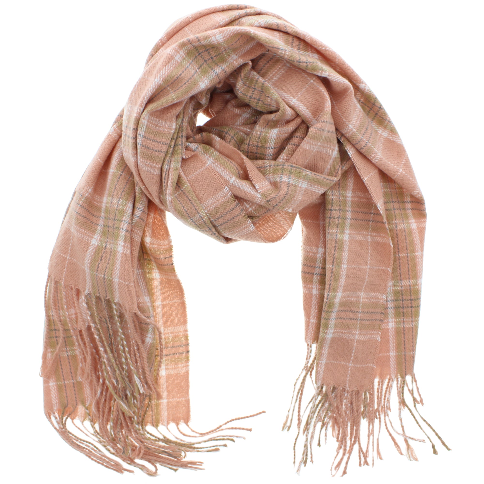 PU Alternative Checkered Winter Scarves