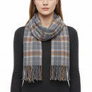 PU Alternative Checkered Winter Scarves