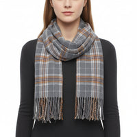 PU Alternative Checkered Winter Scarves