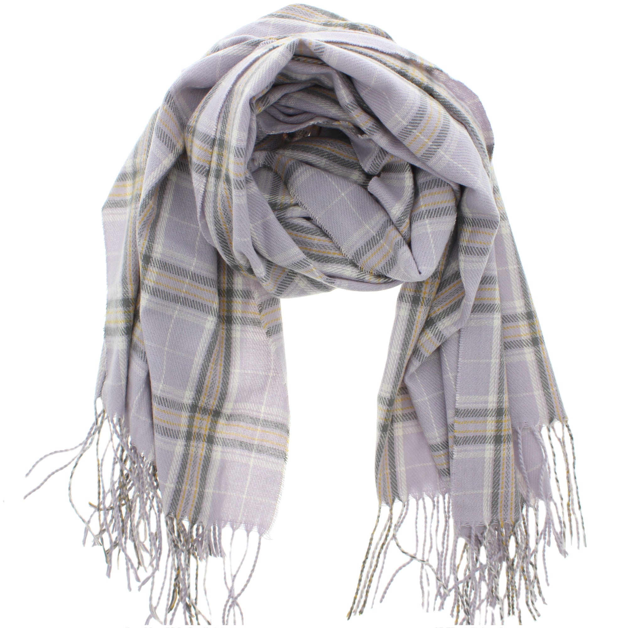 PU Alternative Checkered Winter Scarves