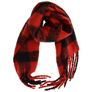 Checkered Fluffy Thick Winter Scarf