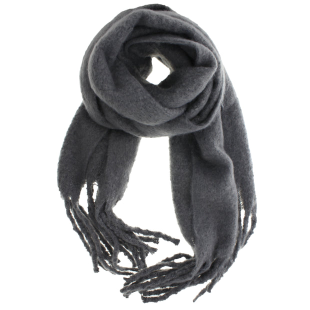 Plain Fluffy Thick Winter Scarf