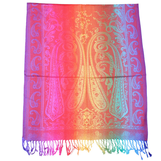 Hue Paisley Printed Pashmina with Tassels