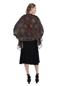 Reversible Elephant Printed Pashmina
