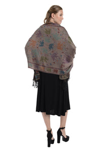 Reversible Elephant Printed Pashmina