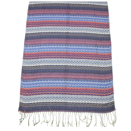 Zig Zag Printed Pashmina with Tassels