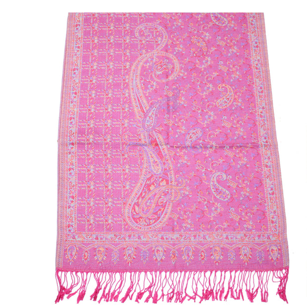 Soft Pink Paisley Print Pashmina