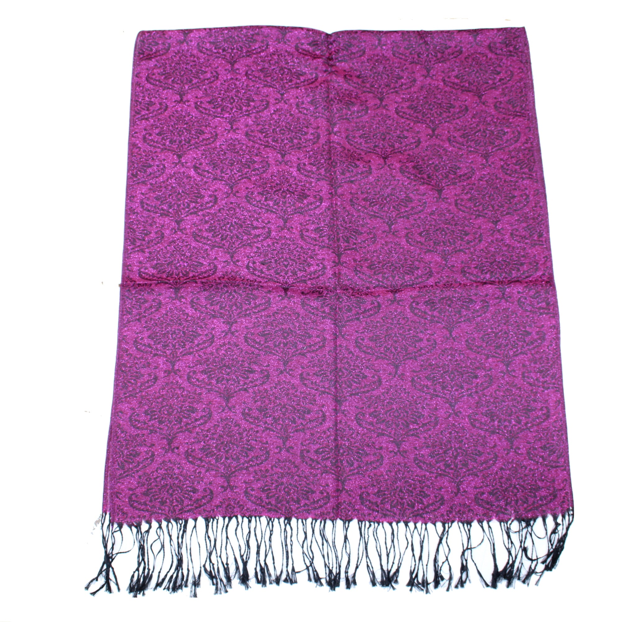 Reversible Patterned Glitter Pashmina