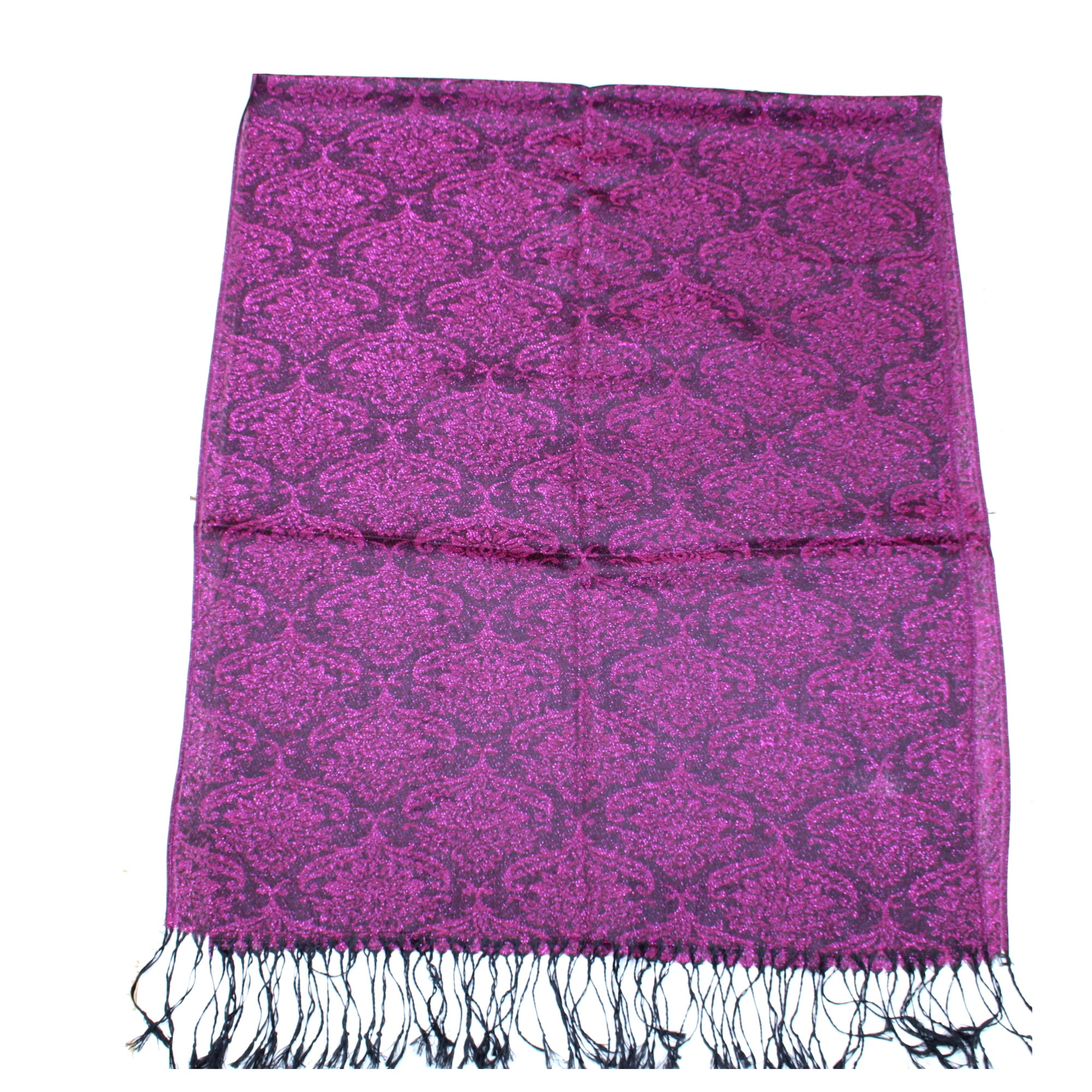 Reversible Patterned Glitter Pashmina