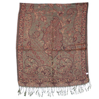 Reversible Rust Paisley Printed Pashmina