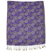 Reversible Concentric Circle Print Pashmina with Tassels