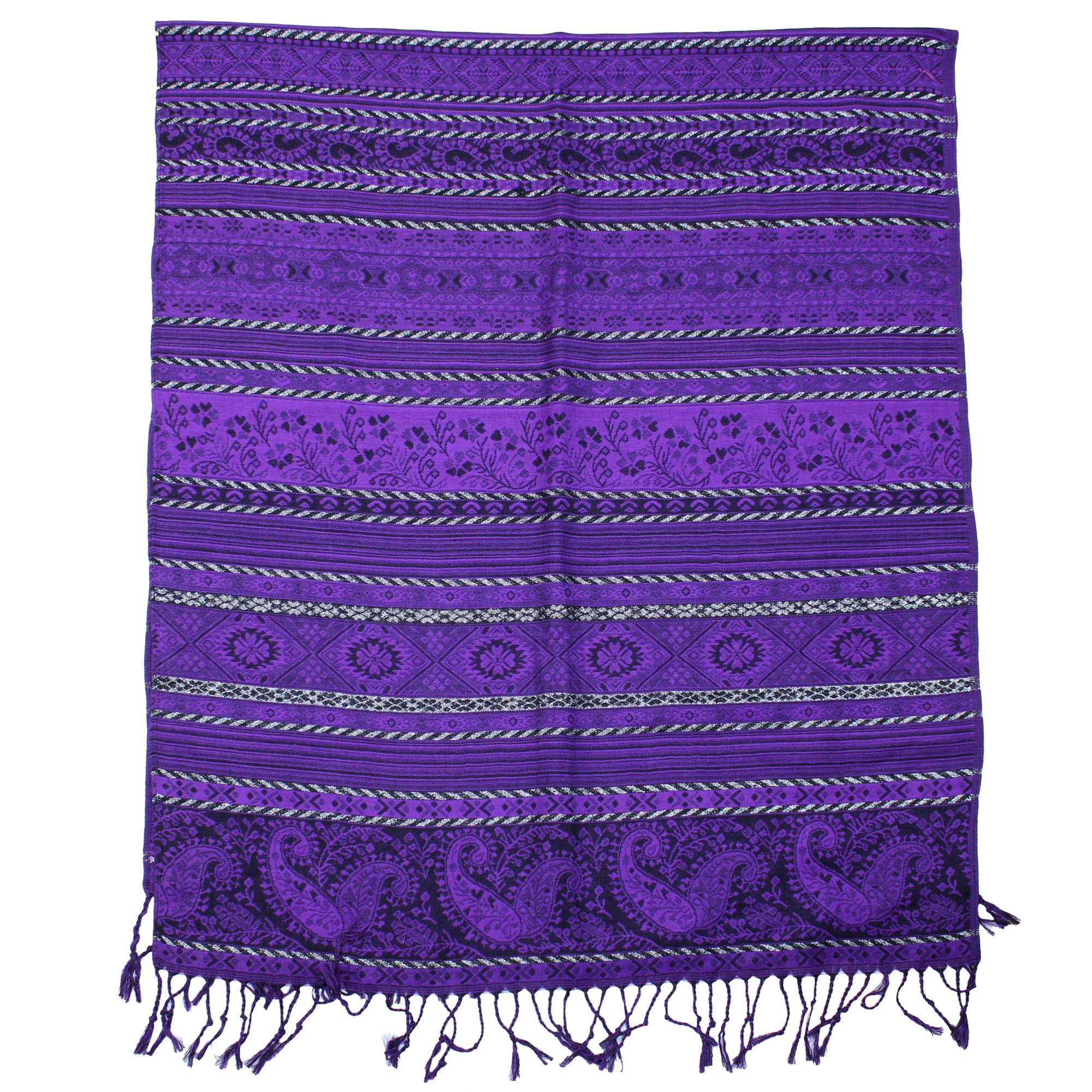 Floral, Striped & Paisley Print Pashmina