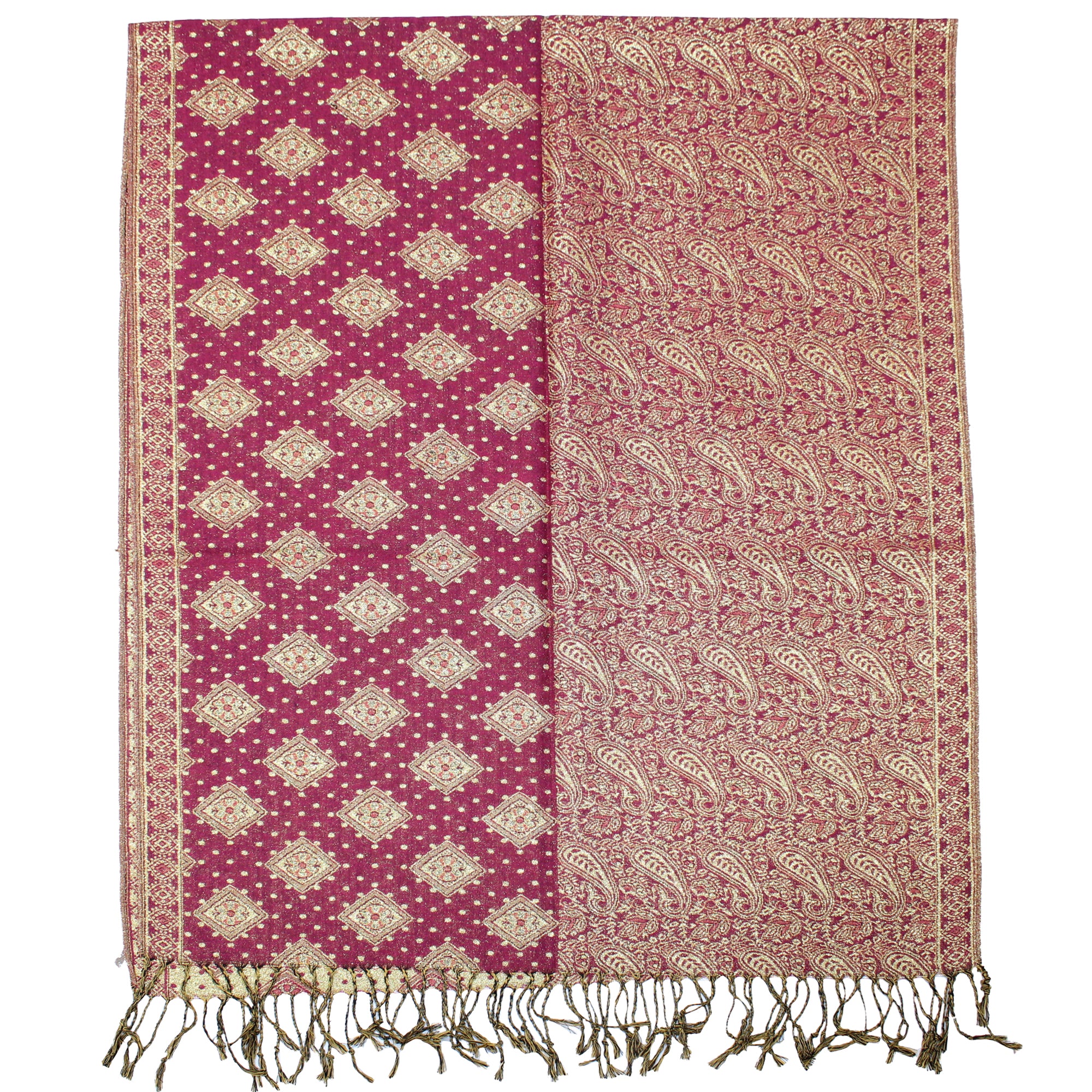 Reversible Paisley Printed Pashmina