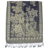 Reversible Paisley & Floral Printed Pashmina
