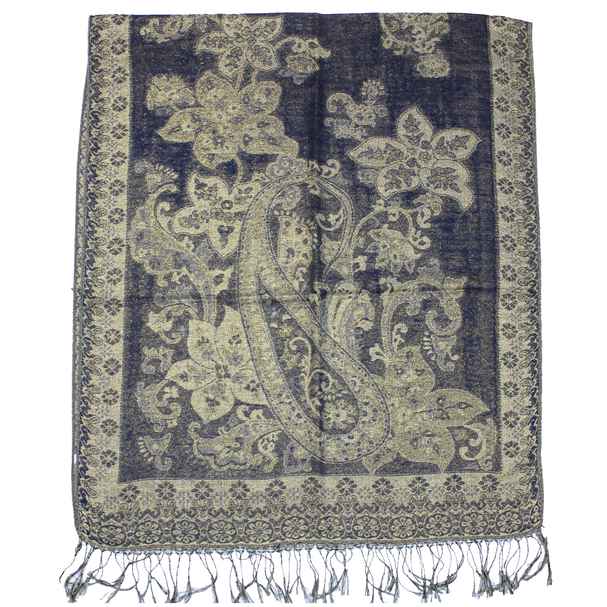 Reversible Paisley & Floral Printed Pashmina