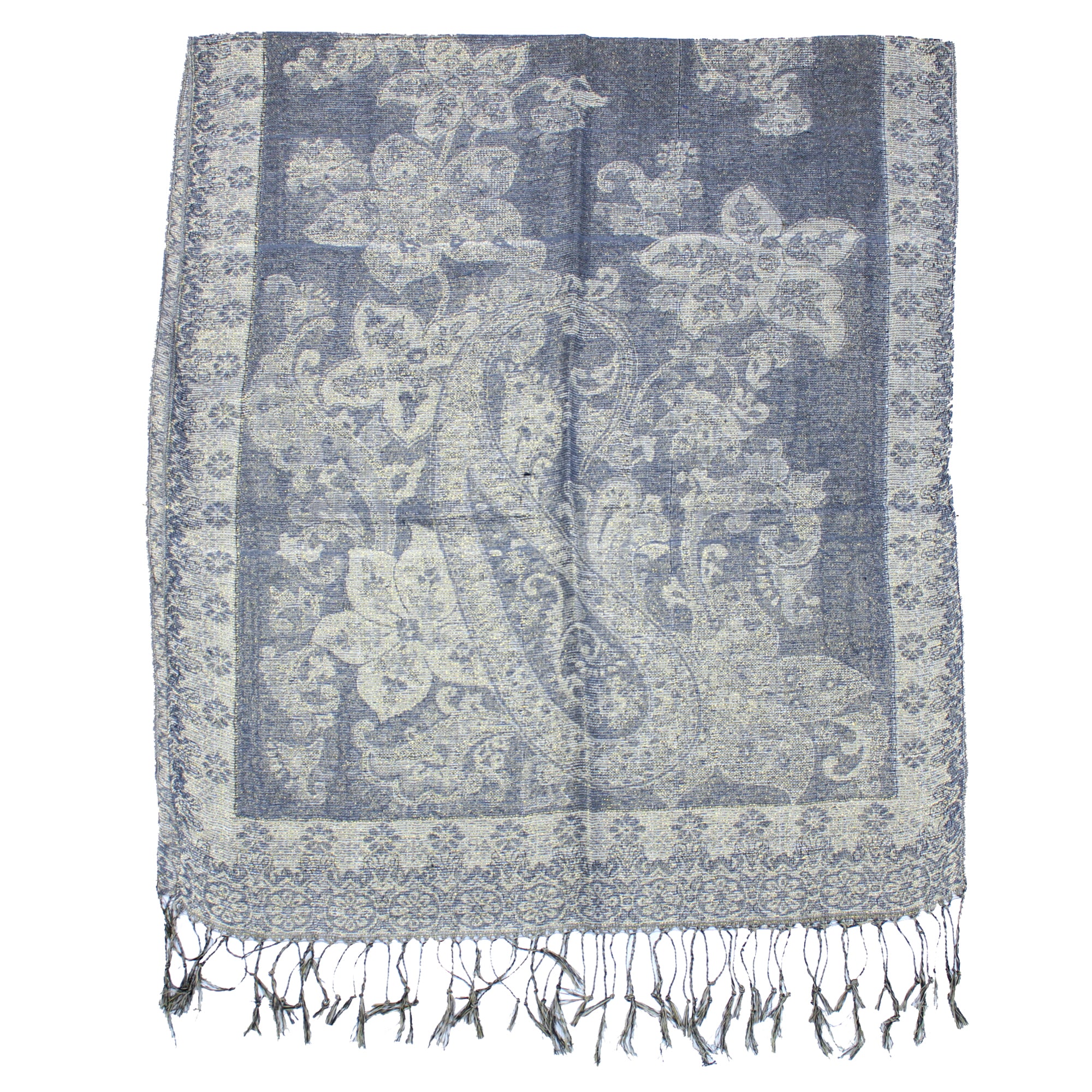 Reversible Paisley & Floral Printed Pashmina
