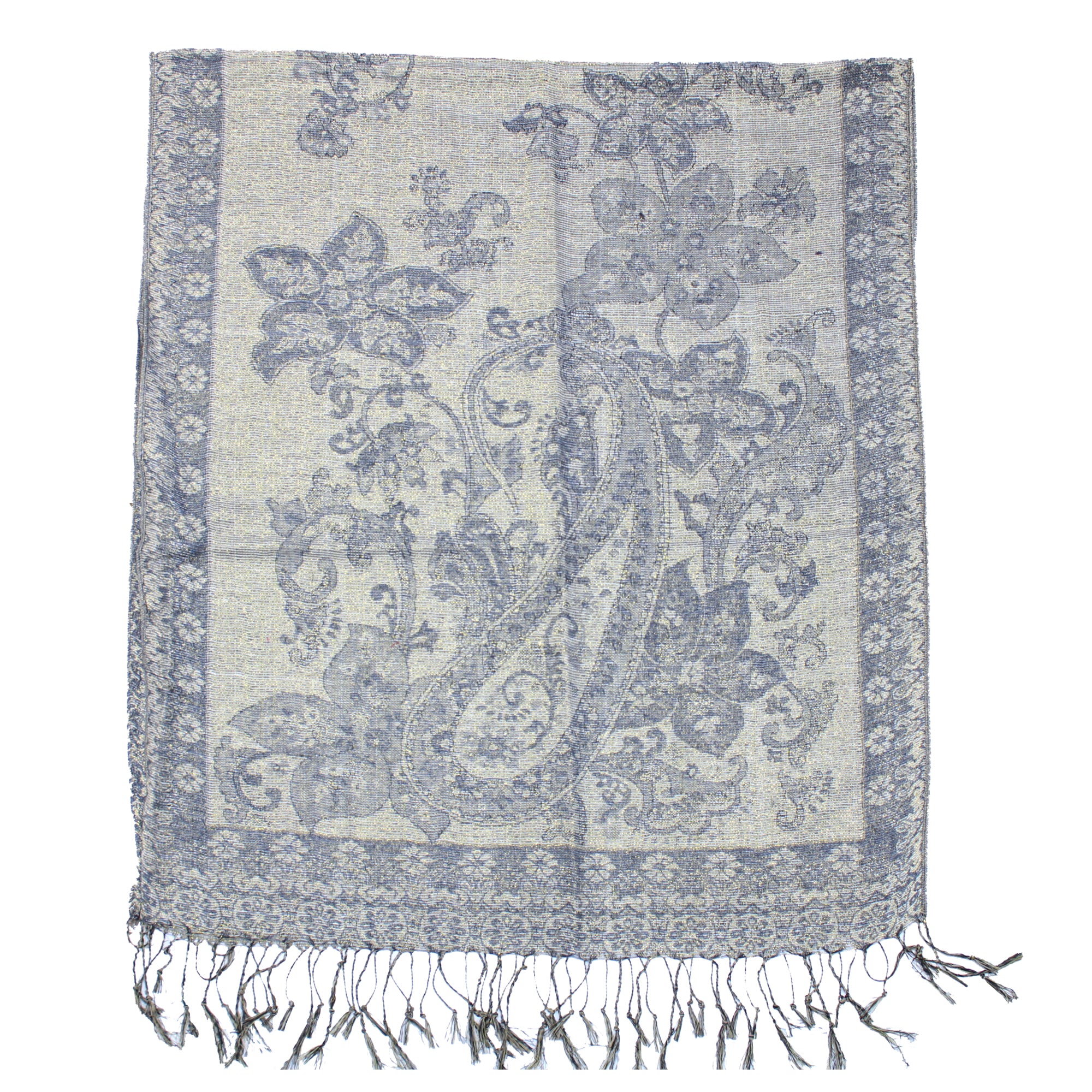 Reversible Paisley & Floral Printed Pashmina