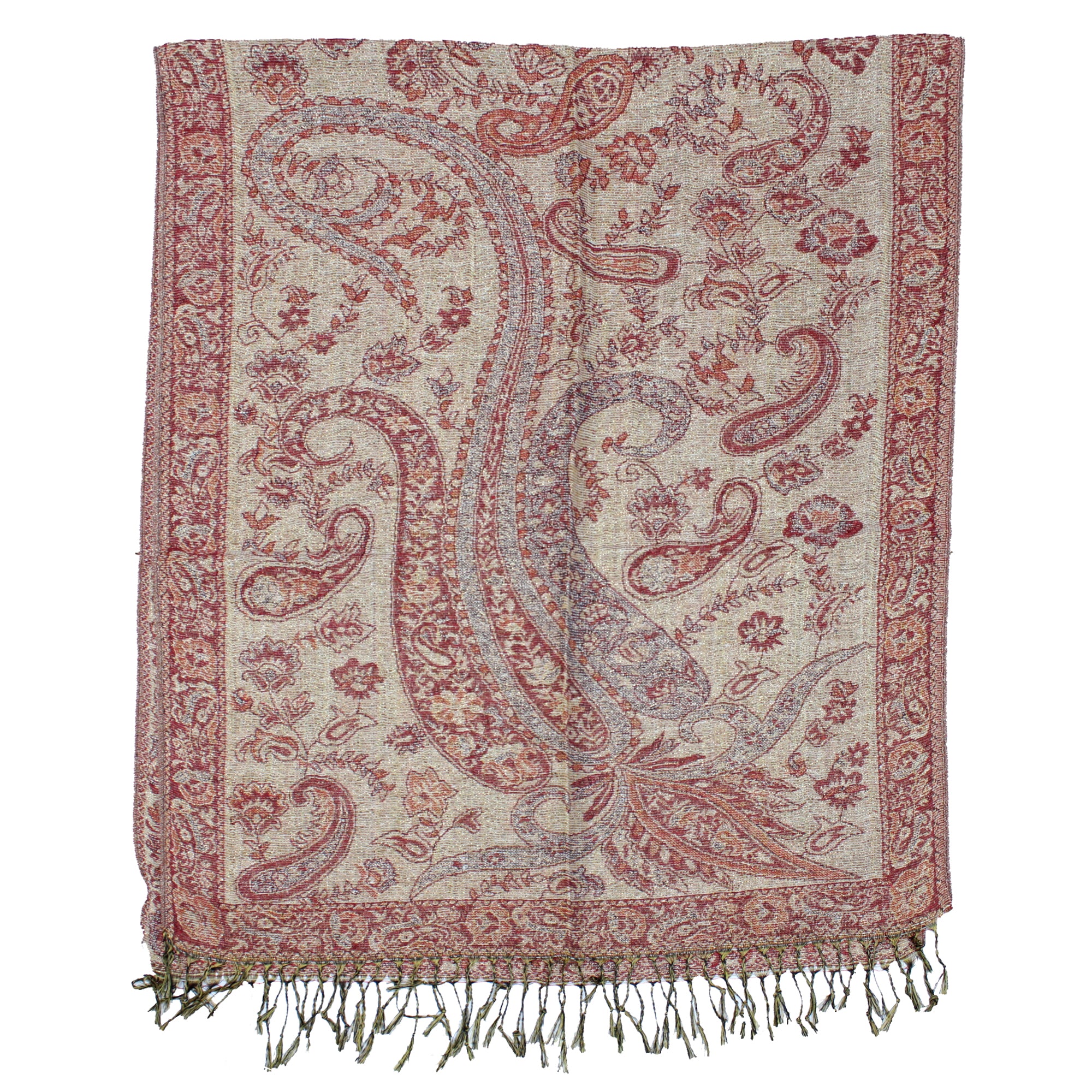 Reversible Paisley Inverted Printed Pashmina