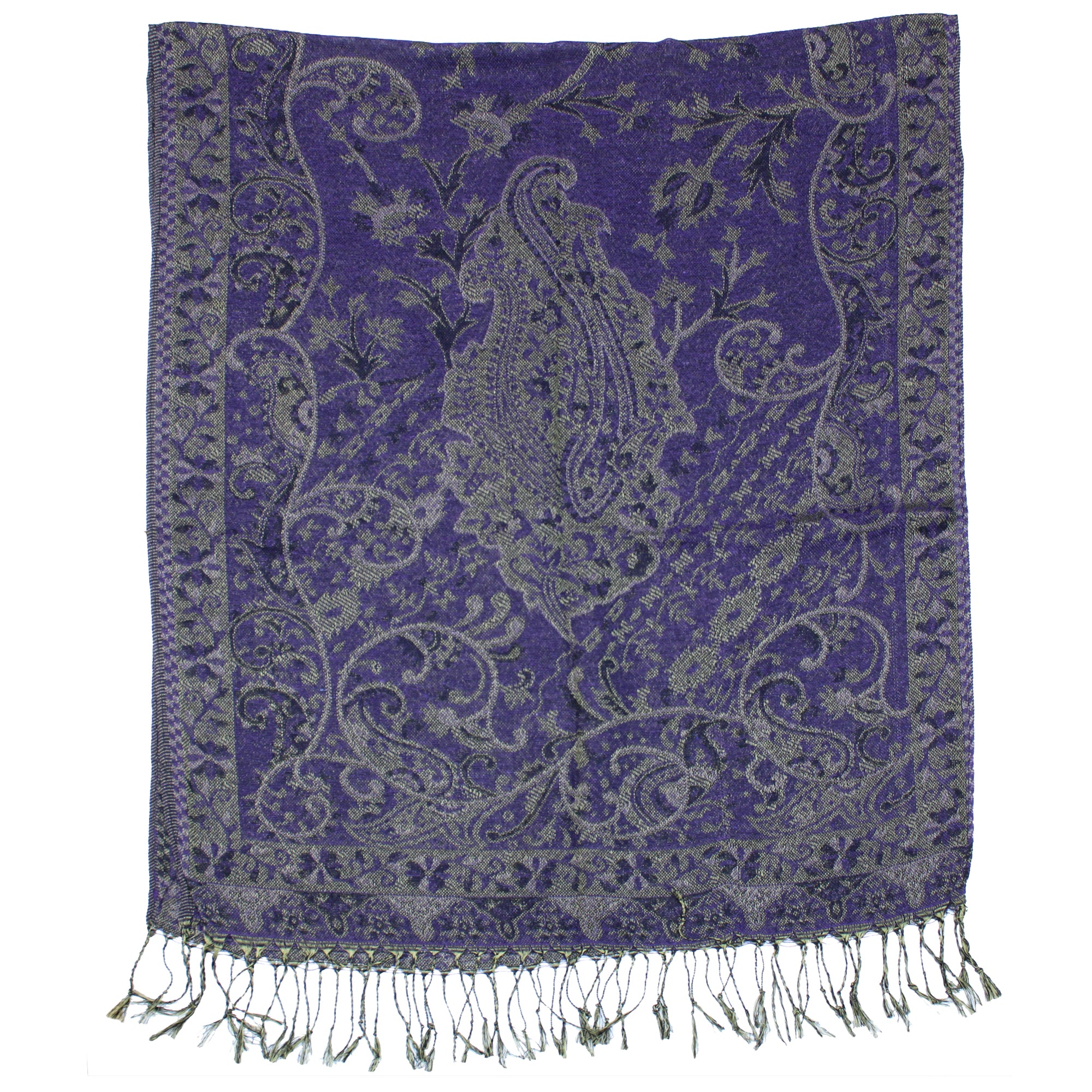 Reversible Paisley Printed Pashmina