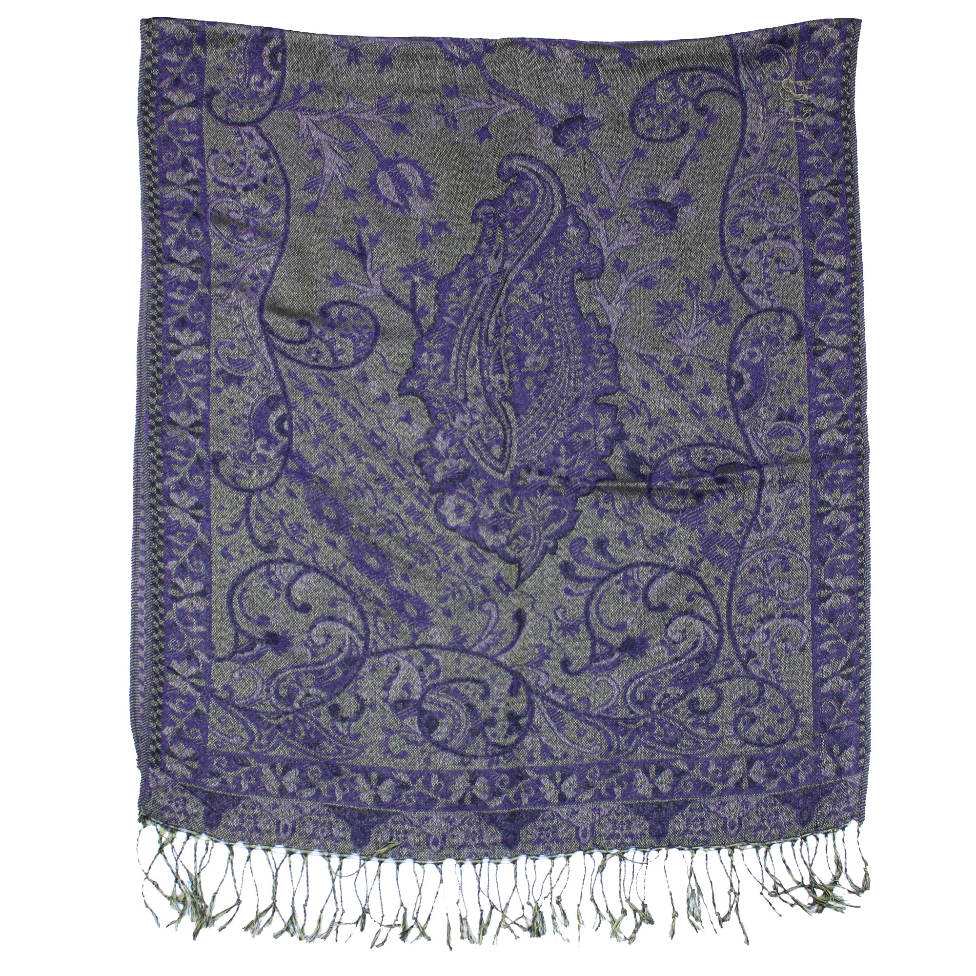 Reversible Paisley Printed Pashmina