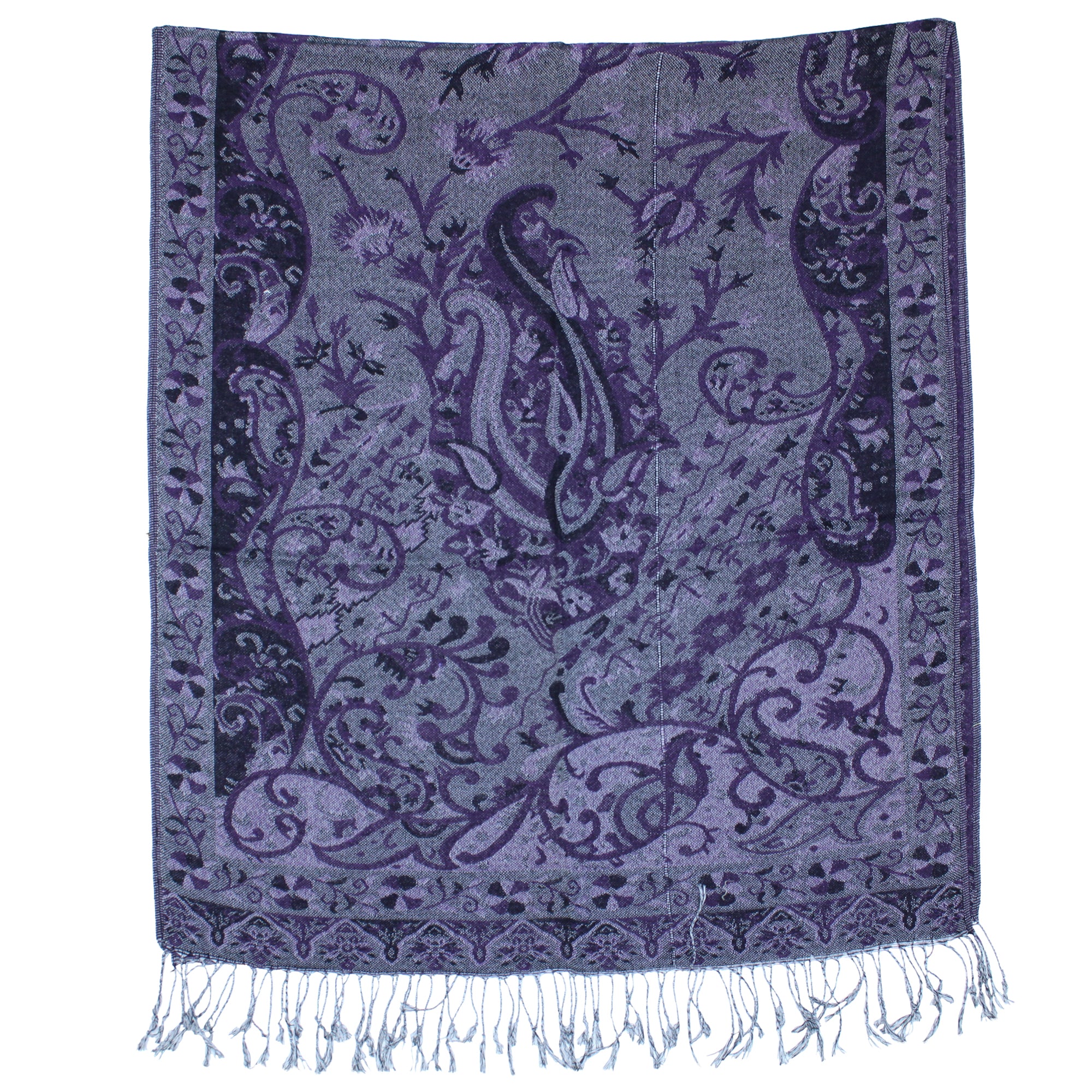 Reversible Paisley Printed Pashmina