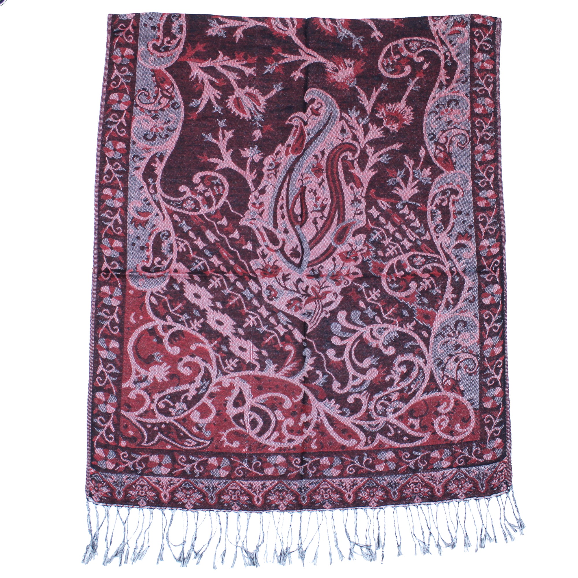 Reversible Paisley Printed Pashmina