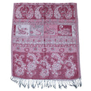 Inverted Paisley Printed Pashmina with Tassels