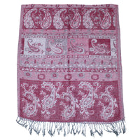 Inverted Paisley Printed Pashmina with Tassels