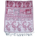 Inverted Paisley Printed Pashmina with Tassels