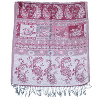 Inverted Paisley Printed Pashmina with Tassels