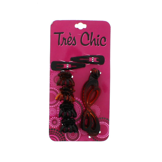 Assorted Black, Brown & Tortoiseshell Hair Accessories - Style T