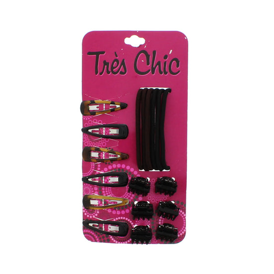 Assorted Black, Brown & Tortoiseshell Hair Accessories - Style O