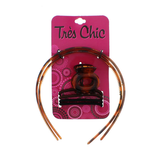 Assorted Black, Brown & Tortoiseshell Hair Accessories - Style W