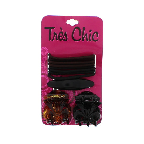 Assorted Black, Brown & Tortoiseshell Hair Accessories - Style X
