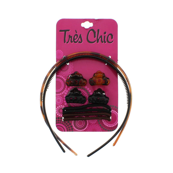 Black, Brown & Tortoiseshell Hair Accessories - Style D