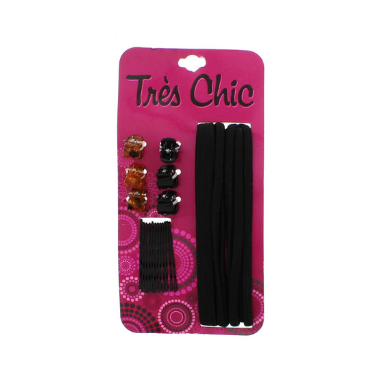 Assorted Black, Brown & Tortoiseshell Hair Accessories - Style N