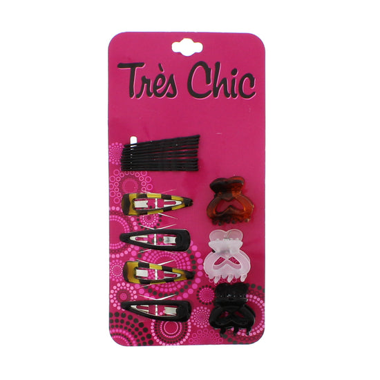 Assorted Black, Brown & Tortoiseshell Hair Accessories - Style U