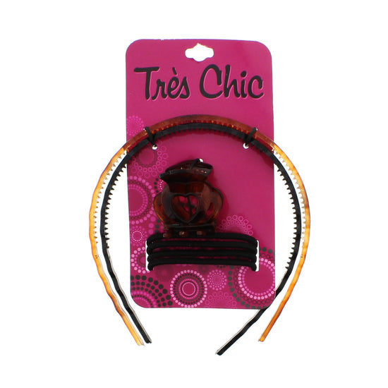 Black, Brown & Tortoiseshell Hair Accessories - Style C