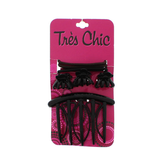 Assorted Black, Brown & Tortoiseshell Hair Accessories - Style P