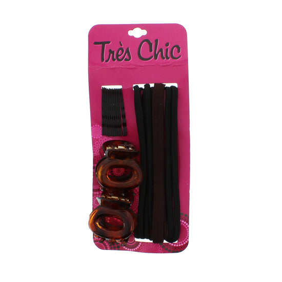 Assorted Black, Brown & Tortoiseshell Hair Accessories - Style R