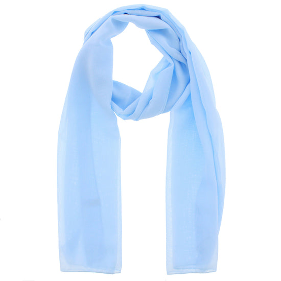Baby Blue Chiffon Scarf